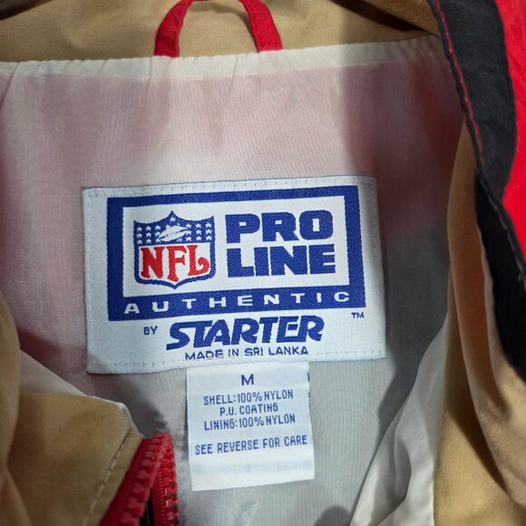 Vintage 90s NFL San Francisco 49ers Starter Pro Line Windbreaker Jacket - Picture 8 of 10